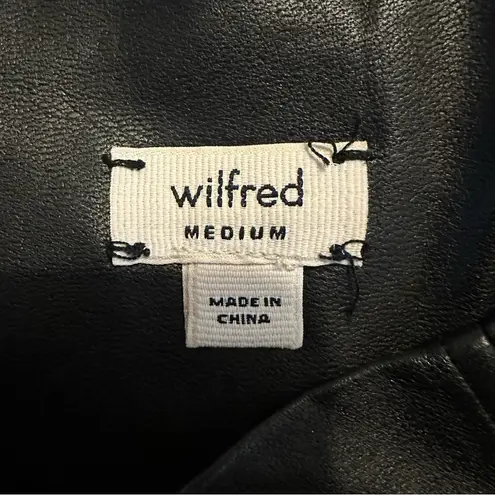 Wilfred Aritzia Faux Leather Skirt Size Medium Black