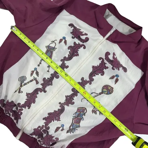 Vintage 80’s Native American Print Windbreaker Bomber Jacket Purple Size XL