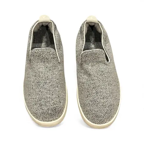 Allbirds Gray White Slip-On Women’s Merino Wool Lounger Shoes Size 9