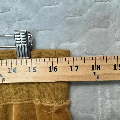 BCBG Max Azria Women Velour Track Pants XL Camel Tan Y2K Juicy Bling Lounge Gold