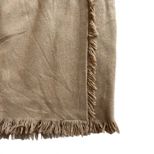 Vintage KGR Wool Blend Wrap Mini Skirt Tan Size 14