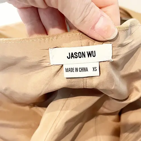 Jason Wu  Halter V Neck Button Up Sleeveless Vest Camel Tan XS