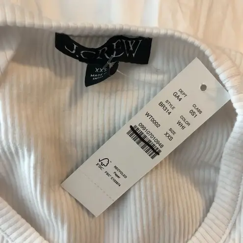 J.Crew Womens Vintage Rib High Neck Cutaway Tank Dress Poplin Skirt White XXS