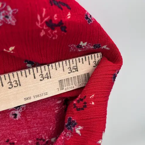 Floreat Women's Red Floral Kimono Cardigan Lightweight Open Front Boho Size undefined