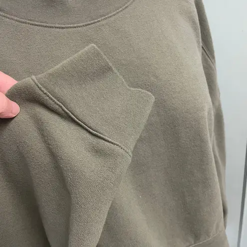 NUUDS Sweatshirt XXL Green Womens Pullover Relaxed Fit Boxy Minimalist Casual