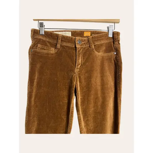 Pilcro and the Letterpress Anthropologie Brown Fit Serig Velvet Skinny Pants 26