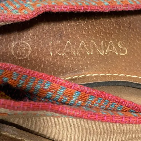 Kaanas Striped Espadrille Flats Size 36