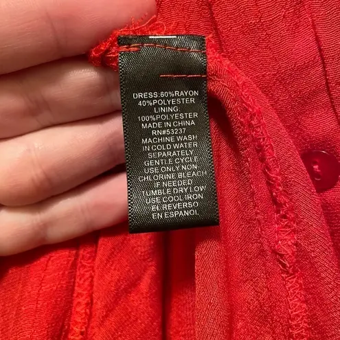 Mile Gabrielle Flowy Red Tank Dress Size Small