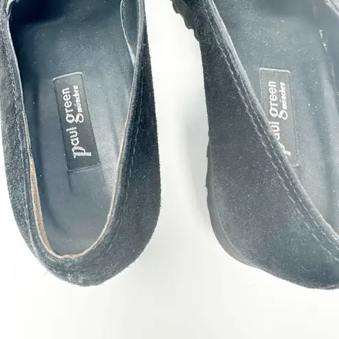 Paul Green Black Suede Chunky Chain Platform Loafer Women’s 7