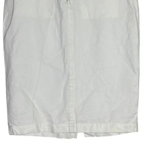 Kate Spade Saturday Pencil Skirt High Waisted Knee Length Cotton Skirt 2 White