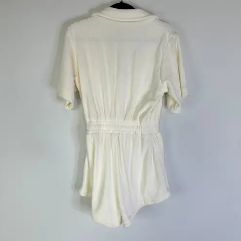 MISHA Esmeralda Terrycloth Playsuit Romper in Vanilla Size 4