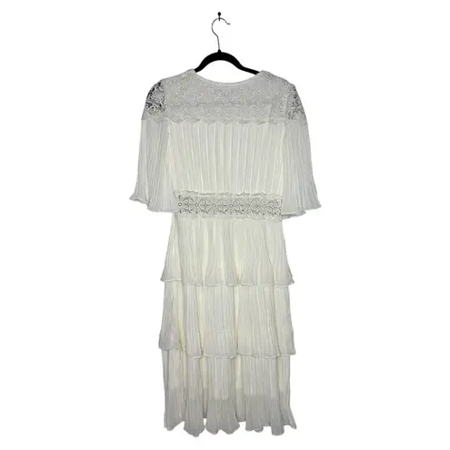 The Clothing Company Cream A-Line Flutter Sleeve Dress