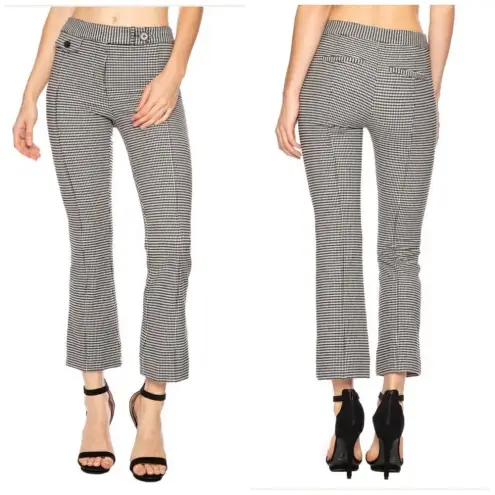 Derek Lam  10 CROSBY
Plaid Crop Flare Trousers In Black-white