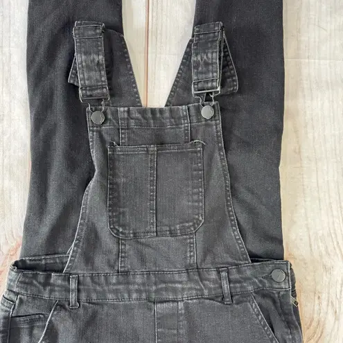 Dollhouse Distressed Black Denim Overalls Frayed Ripped Faded Grunge Streetwear