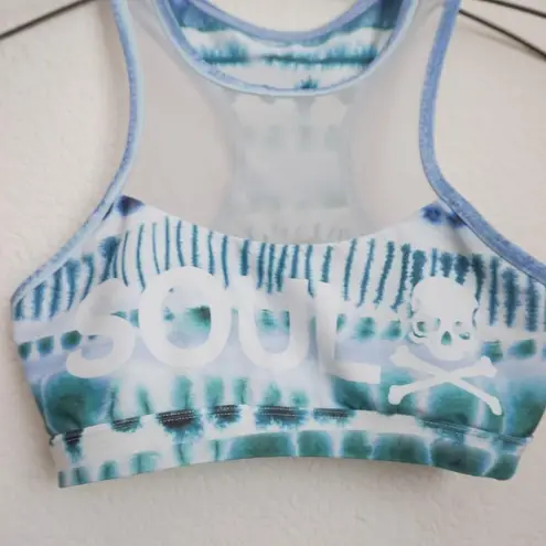 SoulCycle  tie dye mesh high neck sports bra sz S