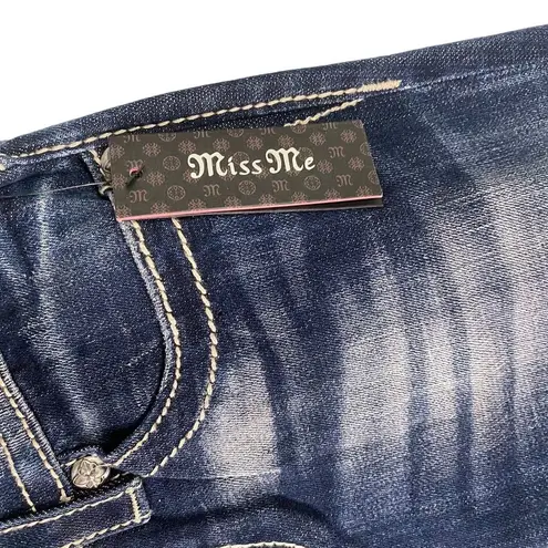 Miss Me NWT Miss‎ Me Jeans Womens Size 26 Boyfriend Ankle Denim Embellished Flap Pockets