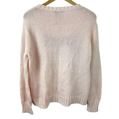 Wooden Ships  Caprice Angel Knit Sweater Pink Sapphire Mohair Wool Slouchy Medium