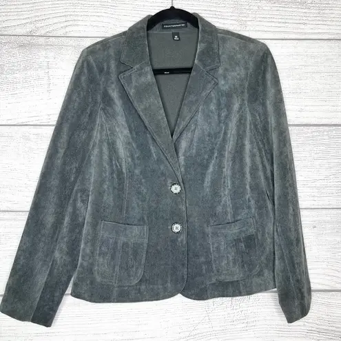 Counterparts Silver Gray Corduroy Blazer Jacket Women’s Size 10