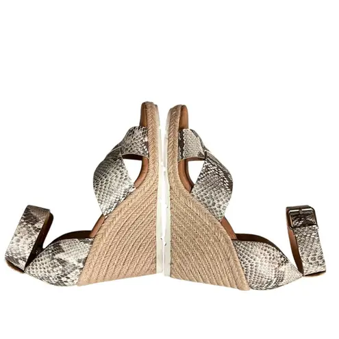 Treasure & Bond Poppy Snake Espadrille Wedge Heels Sandals Size 6M Ankle Strap