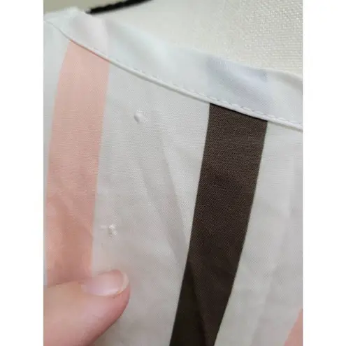 Made with Love Vertical Striped Maxi Sleeveless Dress Size M *New w/defect White Size M