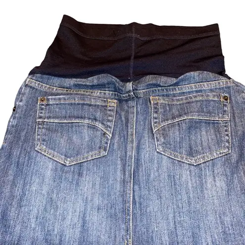 Liz Lange Maternity Denim Skirt women’s Size Small Maternity Belly Band
