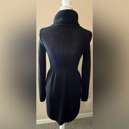 Vince  Wool Blend Turtleneck Sweater Dress, Black