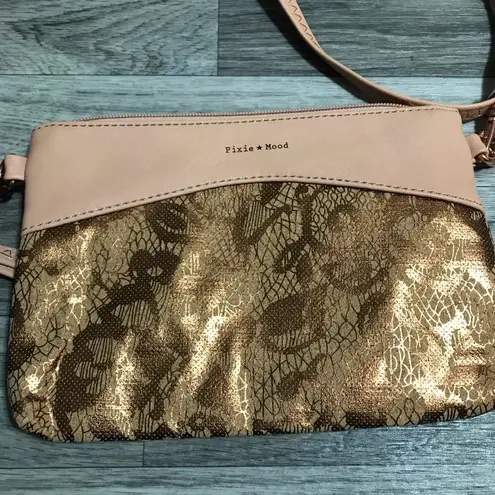Pixie Mood Pixi Mood Nicole Small Rose Gold Copper Lace Crossbody Purse