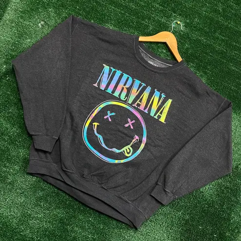 Nirvana Nevermind Grunge Oversized Crewneck Sweater L