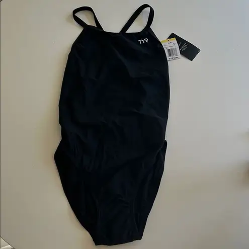 TYR Women's Solid Nylon Diamondfit Swimsuit, Black, Size 32, NWT Black