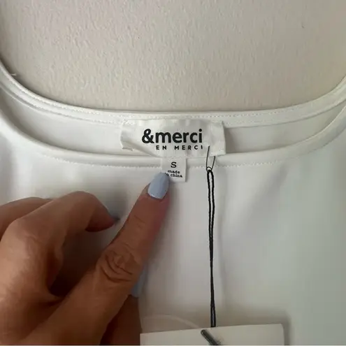 &merci &MERCI bubble hem mini dress sleeveless White Womens SIZE SMALL bachelorette NEW