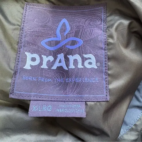 prAna Women's Evelina Hooded Down Puffer Quilted Zip & Toggle Blue Vest Size XL