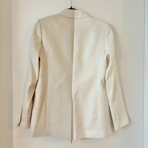 Veronica Beard Two Toned Linen Braeton Dickey Jacket Size 4 NWT