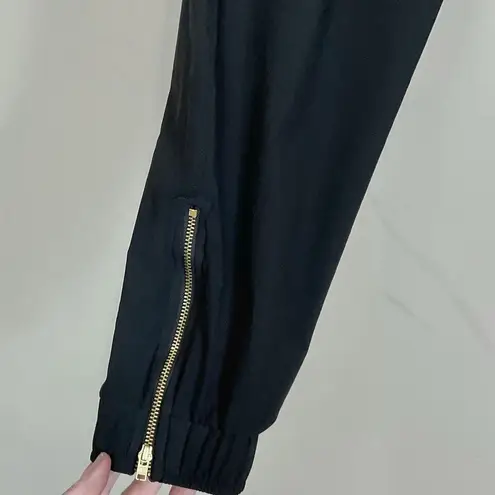 ALBION FIT Albion Black Jetsetters Jogger Pants Sz XS Petite Lightweight Zip Ankle