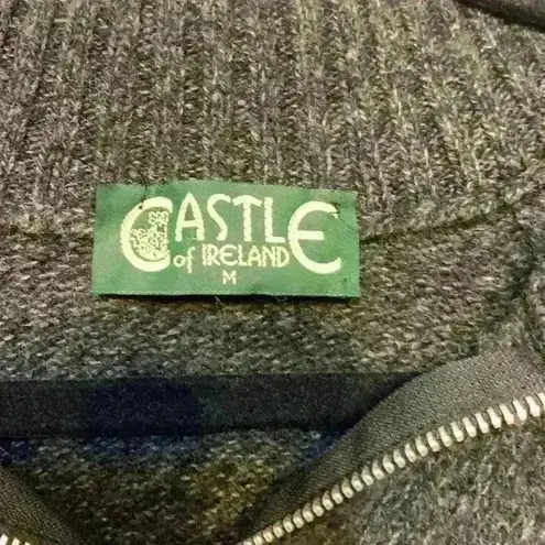 Castle by Ireland grey wool sweater sz M winter fall basic made in Ireland Gray Size M