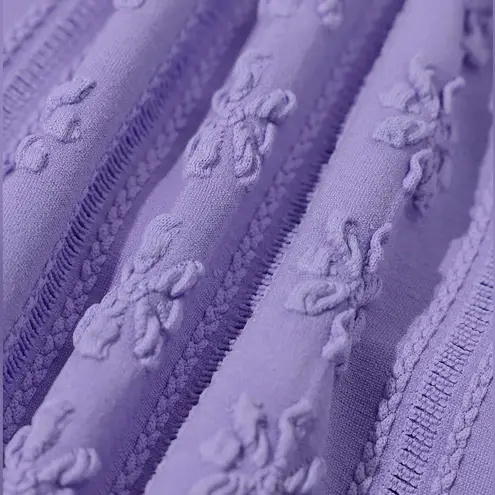 Berlook Purple Jacquard Front Drawstring Bikini Set Size M