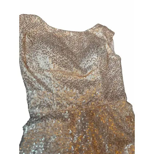 Morilee by Madeline Gardner Rose Gold Sequined Gown