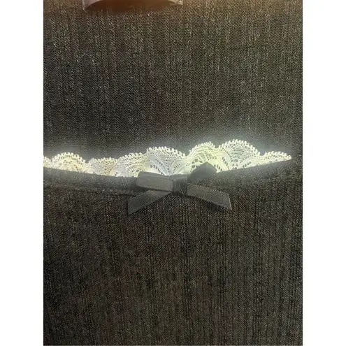 Romwe  Black/White Lace Sweater Knit Dress Sz XL NWT