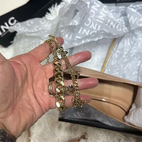 INC Womens SYIRAP Tan Pointed toe Stiletto Pumps Shoes 9.5 Nude New in Box