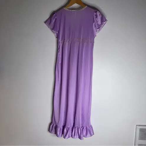 Vintage New Moves Sz 14 Purple Long‎ Baby Doll Nightgown CPS9