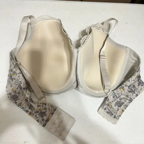 Thirdlove In Bloom Print Demi Bra 40F Cream Lace Floral Overlay Padded Underwire