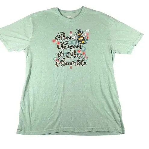Bee Sweet & Bee Bumble Womens XL Green Short Sleeve Graphic T