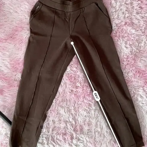 Athleta  Brown Ankle Zip‎ Pants Career Casual Comfort Stretch Work Office