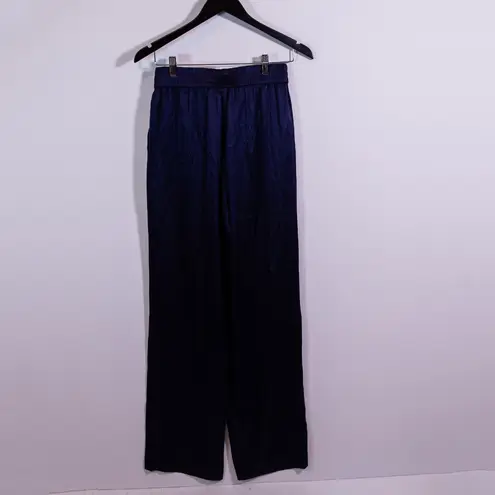 NEW Cami NYC Arcadia Silk Satin Stretch Mid Rise Straight Leg Pants Eclipse Blue