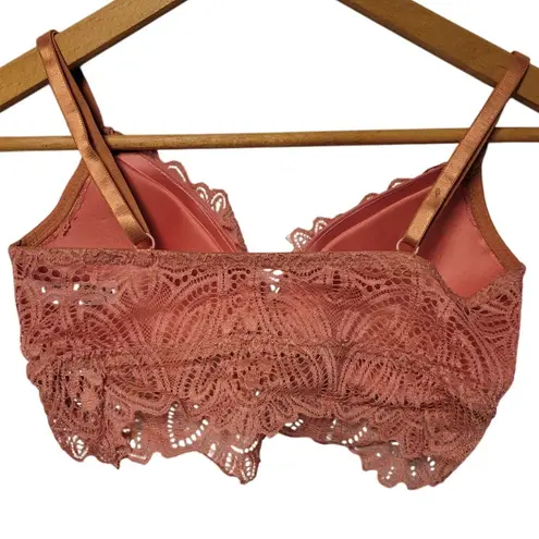 Frederick's of Hollywood NWT Finley Floral Lace Bralette Fairy Core Size L