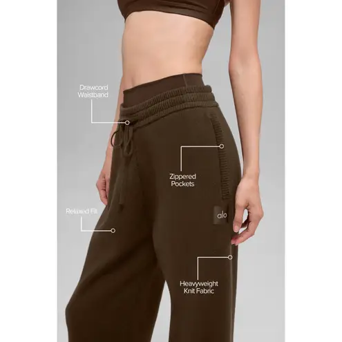 Alo Yoga Scholar Straight Leg Sweatpant Expresso XS