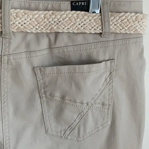 Charter Club Classic Fit Sand Shade Capri Pants Sz 12 NWT