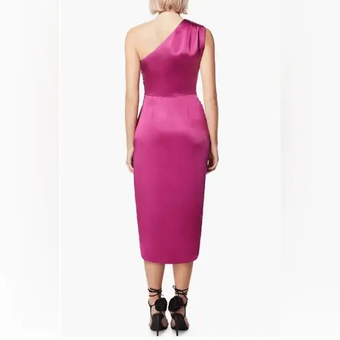 Elliatt Cassini Women's L Pink One-Shoulder Midi Dress Party/Cocktail