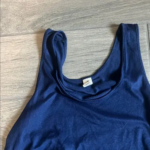 Hue Relaxed Blue Sleeveless Tank Top