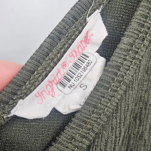 Ingrid + Isabel Maternity Wide Leg Jumpsuit Olive Green Small Size undefined