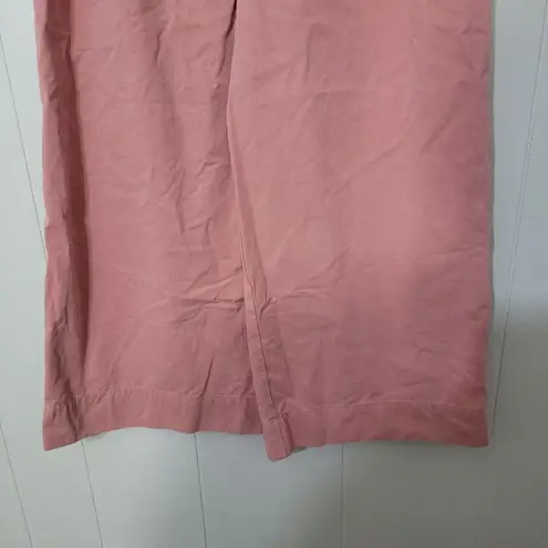 ZARA  Paperbag Pants Women's Pink High Rise Flat Front Slash Size M